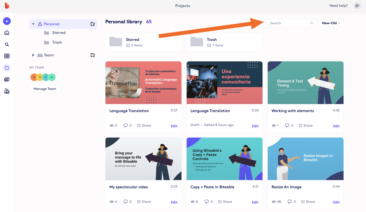Search Projects