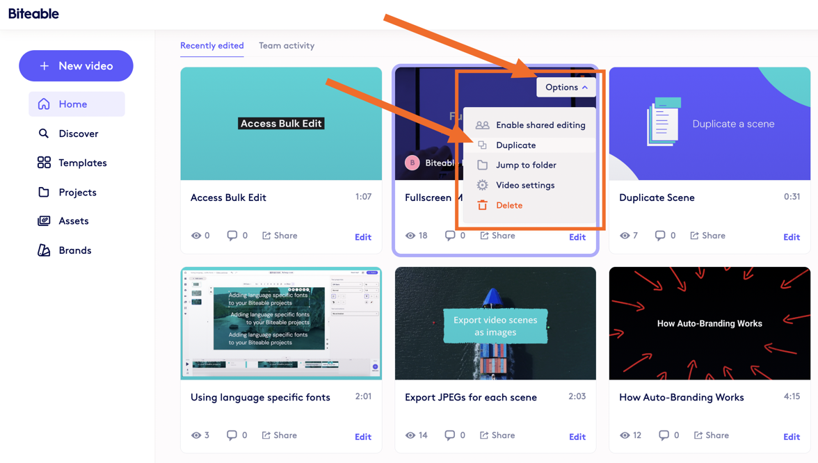 Duplicate a Project